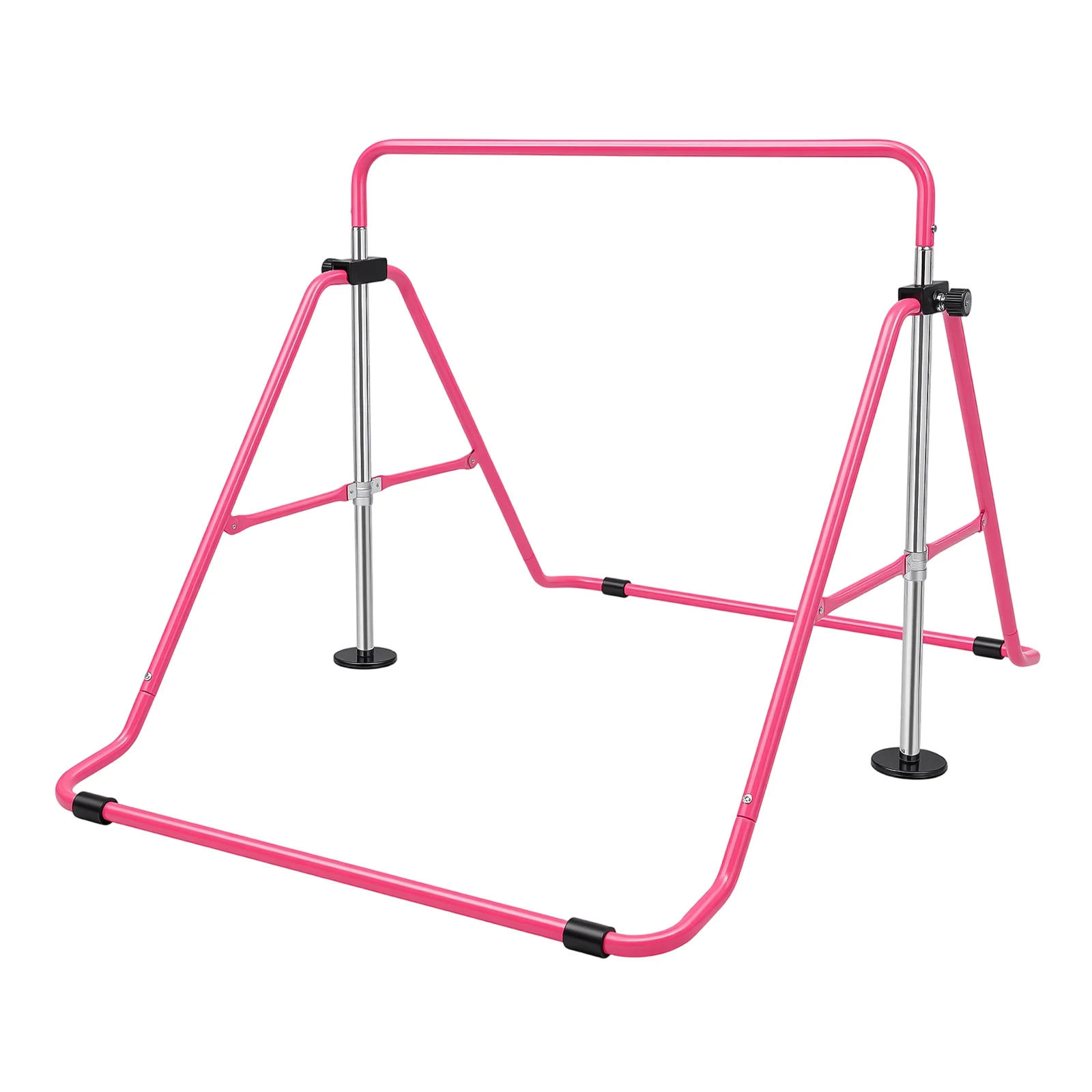 Rosa Faltbare Turnstange Höhenverstellbar 100kg Tragfähigkeit Indoor Outdoor Trainingsgerät – Detail 8