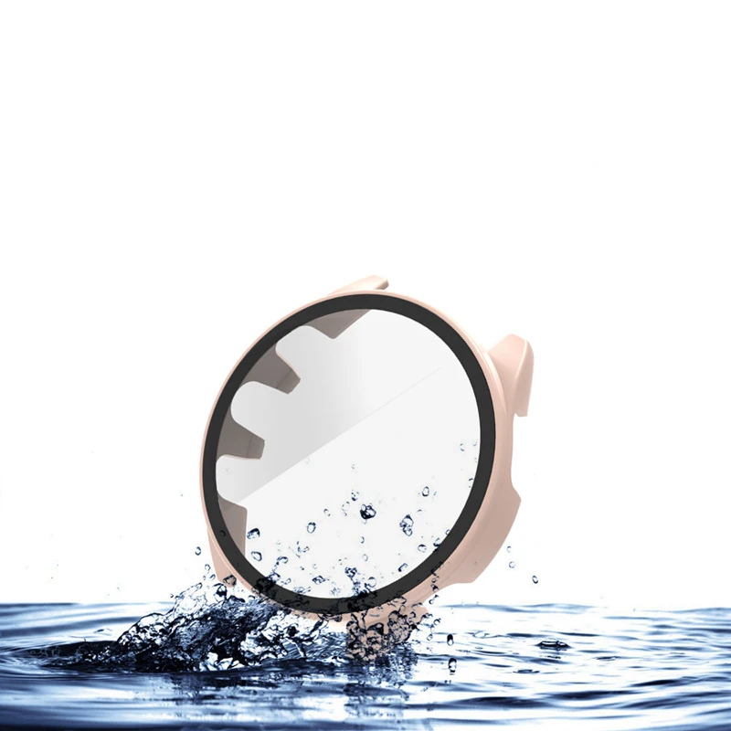 Premium Full Frame Hard Edge Glass Screen Protector Case - Smartwatch Protective Cover Accessories