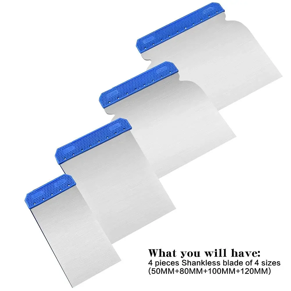 4pcs/lot Scraper Putty Knife Blade Painting Tools Hand Plastering Cleaning Blade Shovel Wallpaper/Decals/Drywall Finishing putty knife scraper drywall spatula wall scraper paint scraper