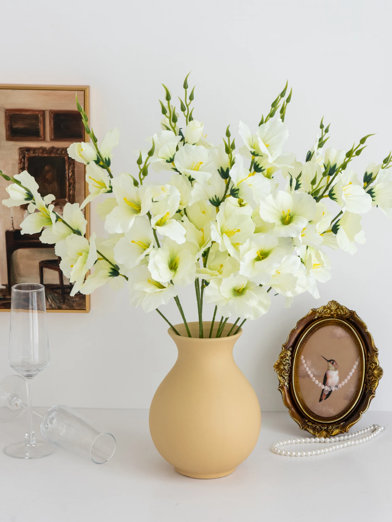 Künstliche Motte Orchideen Hochzeit Blumen Wand Home Neujahr Dekor Zubehör Diy Geschenke Brautsträuße Festival Indoor Bonsai – Detail 1