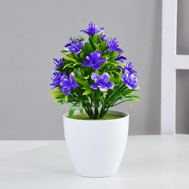 1pc Artificial Potted Plant Small Bonsai Flowers