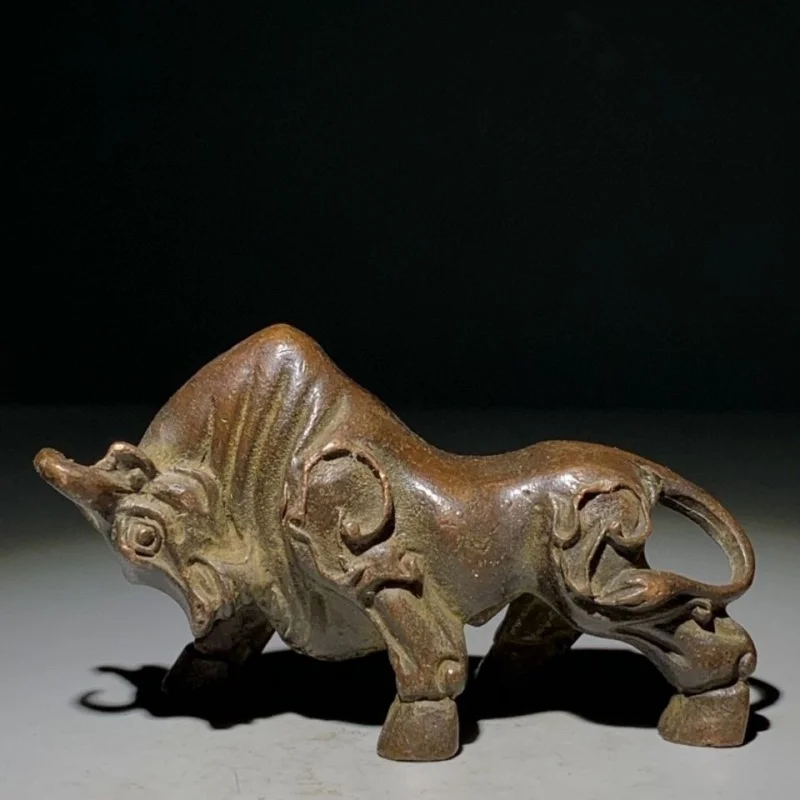 

Cow Ornaments Office Surface Solid Furnishings Tea Table Tea Ornaments Desktop Purple Bronze Old Cow Paperweight Home Decoration