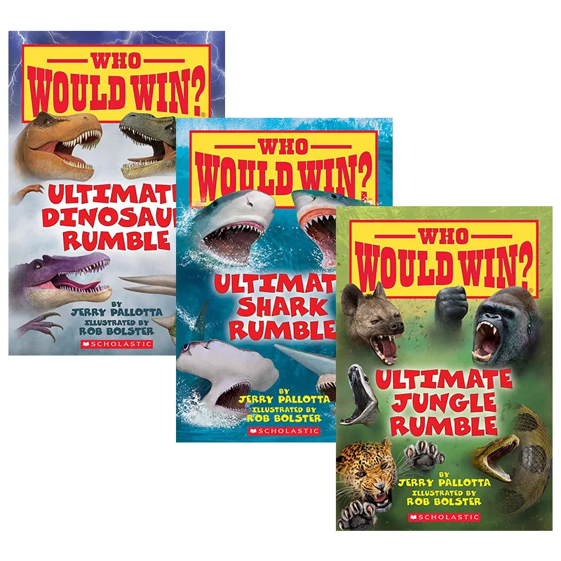 

3books/set Scholastic Who Would Win SETM, Children's aged 7 8 9 10 English animal Popular science picture books 0545946093