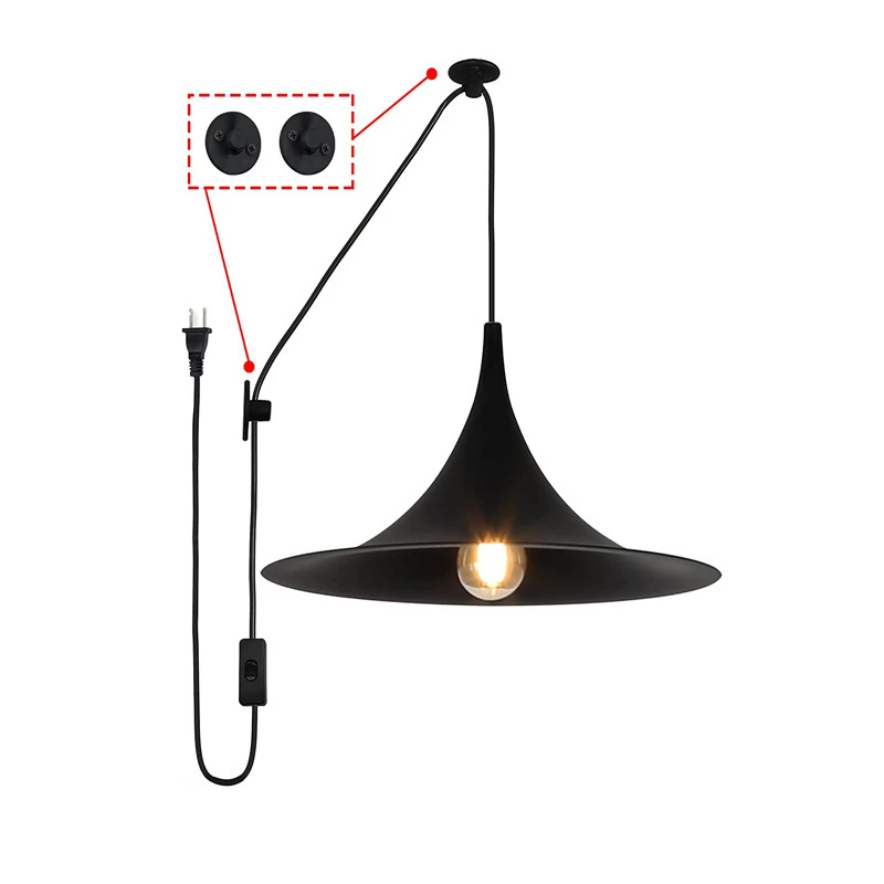 Lampade A Sospensione A Led Nordiche Americane Semplici Con Lampade A Sospensione A Spina Cucina Minimalista Sala Da Pranzo Lampadario Bar Lampada