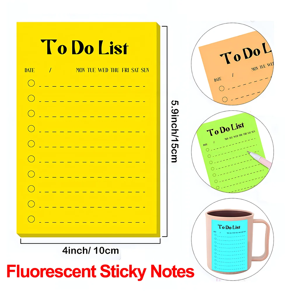 Japanese Sticky Notes To Do List Planner Post Memo Pad Check Notepad Daily Schedule Journal Work Plan Stationery Agenda Notebook