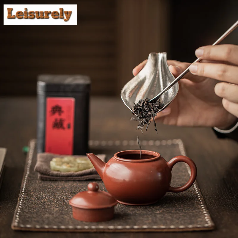 Hejian Titanium Tea Scoop Zen Tea Leaf Holder Shovel Chahe Household Awakening Tea Ladle White Tea Cha Supplies Ornaments Craft
