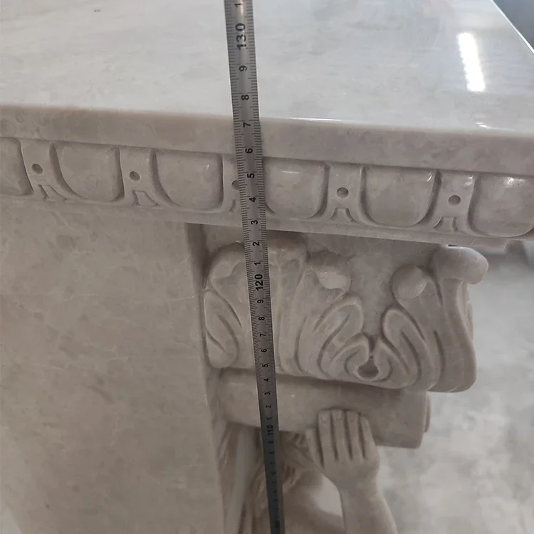 Description Picture 6 of itemMarble Fireplace SetModern Luxury Indoor Beige Marble Stone Fireplace Frame Mantel Surround For Home Decor
