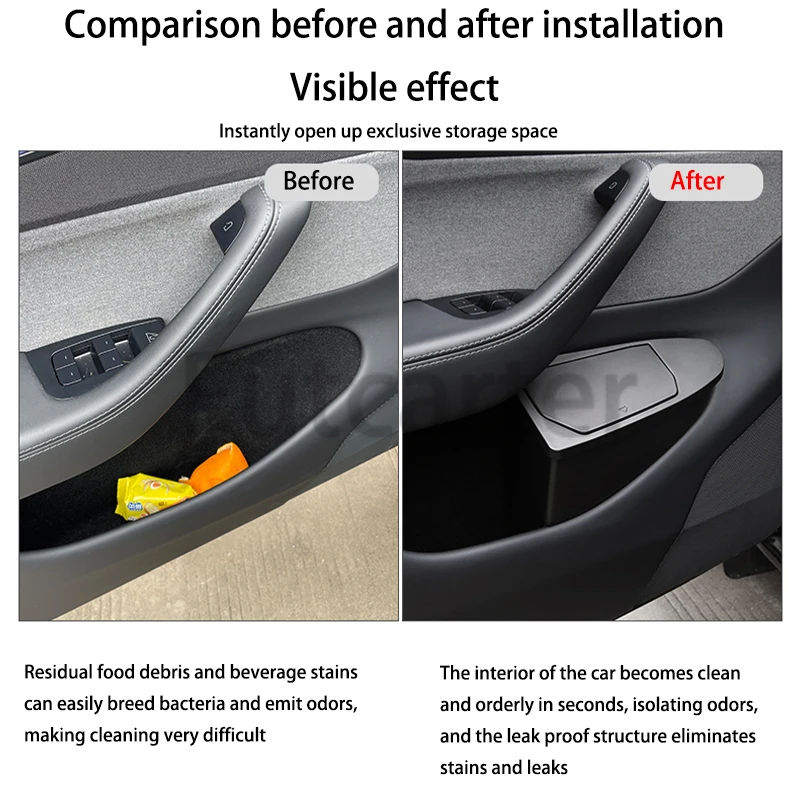 صندوق تخزين باب السيارة متعدد الوظائف لسيارة تسلا...