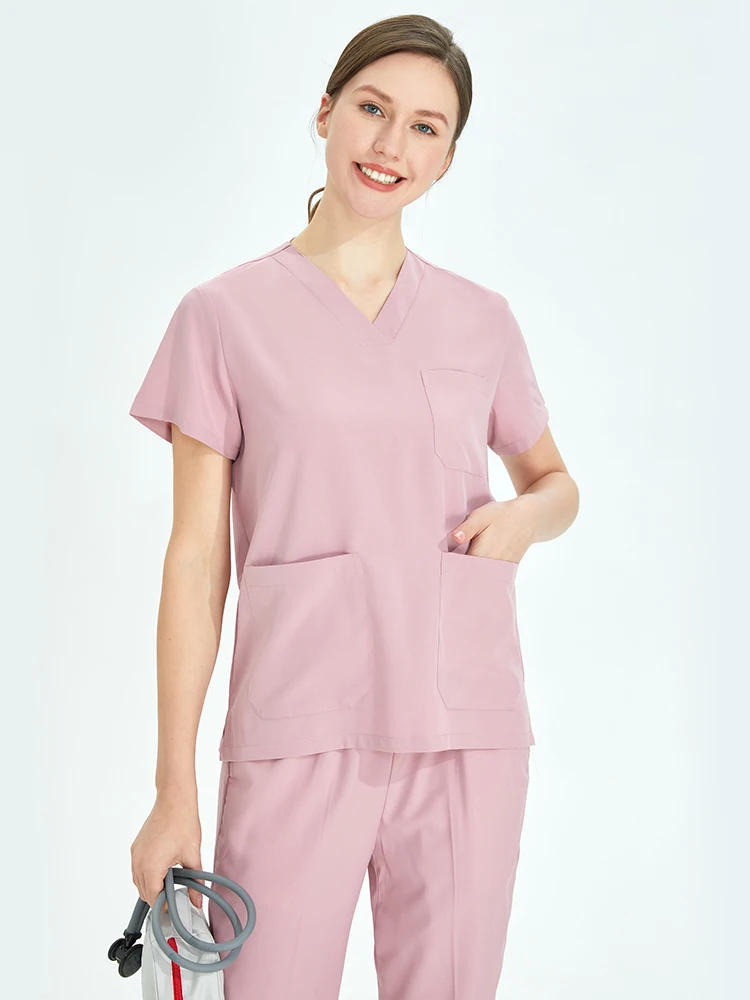 Quick-Dry 4-way Stretch Nursing Uniforms Medical Scrub Set Ultra Lite Doctor Nurse Outfit Pediatric Surgical Scrubs Uniform S11