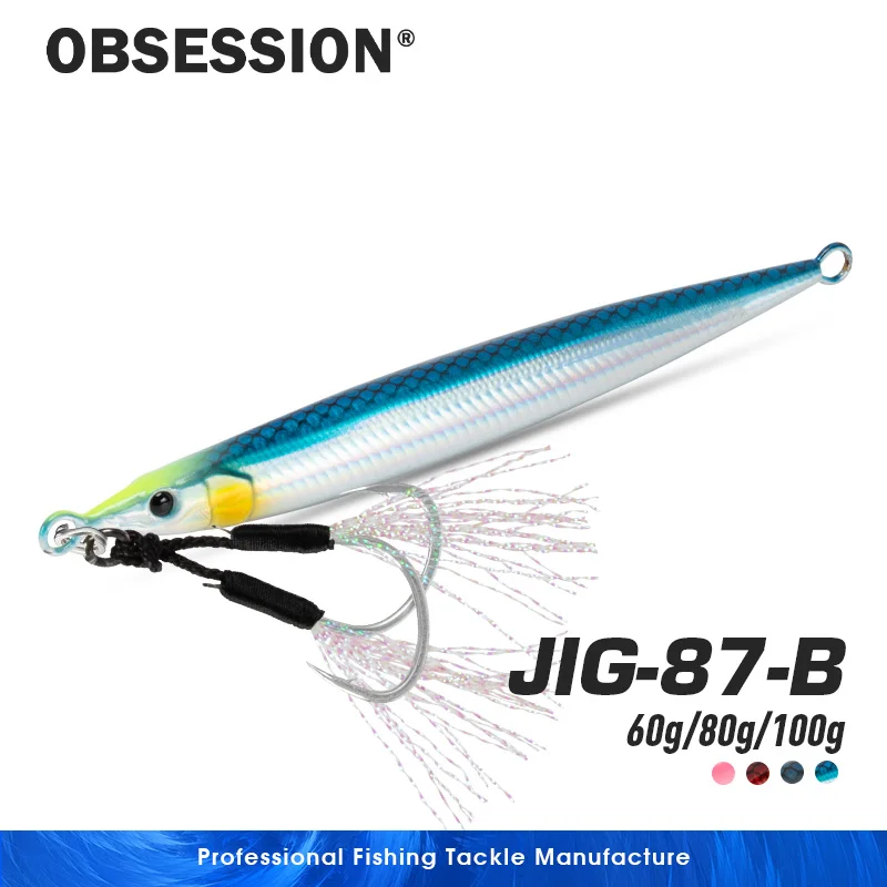 Obsession Muslimjig Lure 3D Little Jack Uv Luminous Japan Pencil Fishing Lure Traina Sinking Saltwater For Seabass Tonno
