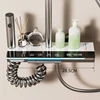 Temperature Digital Display Shower Set Faucet Bathroom Wall Mounted 4 Ways Water Outlet Rainlfall Hot Cold Shower Faucet System 4