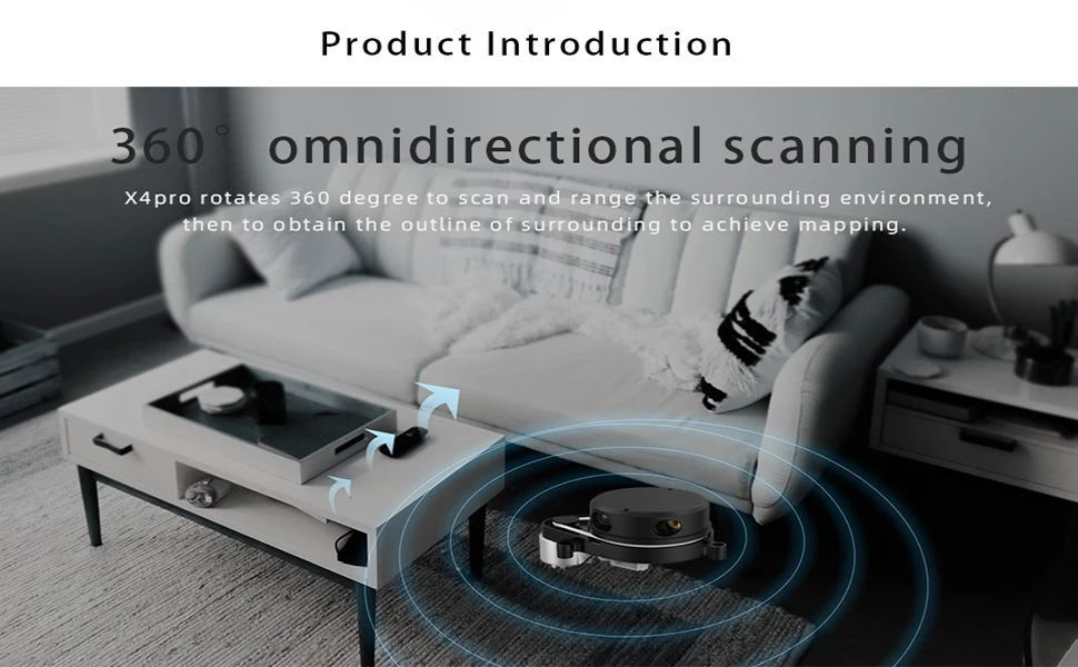 YDLIDAR X4 Pro 360 Degree 2D Laser Range Lidar Scanner Triangular Ranging 10 Met