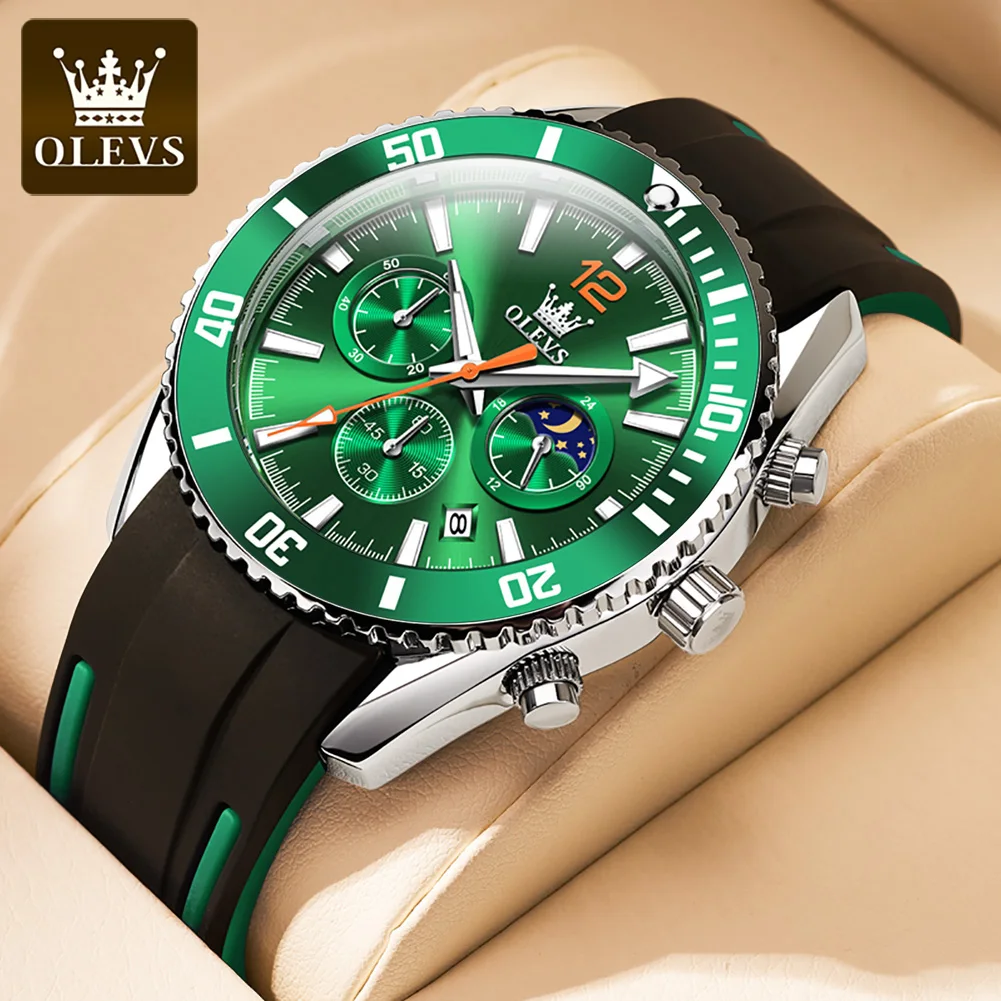 

OLEVS 9916 Sport Men's Watch Big Dial Quartz Watch 30M Waterproof Swim Noctilucent Fashion Watches For Men Clock