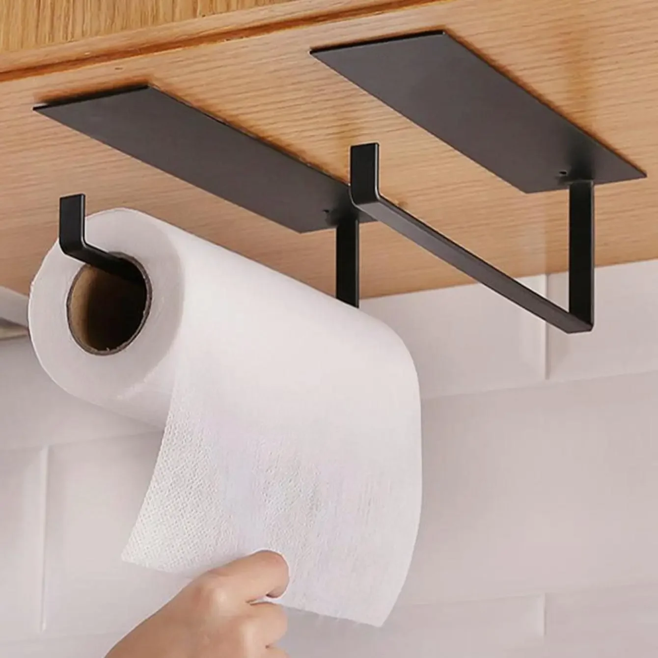 Creative Perforated Tissue Holder Wall Mounted Kitchen & Bathroom Storage