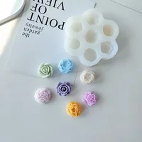 7Pcs Flower Silicone Molds 3D Rose Peony Chocolate Cake Baking Mold Handmade Candle Soap Gypsum Resin Handicraft Making Tools 2