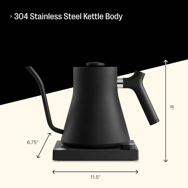 Fellow Stagg EKG Electric Gooseneck Kettle - Pour-Over Coffee and Tea Kettle - Stainless Steel Kettle Water Boiler 4