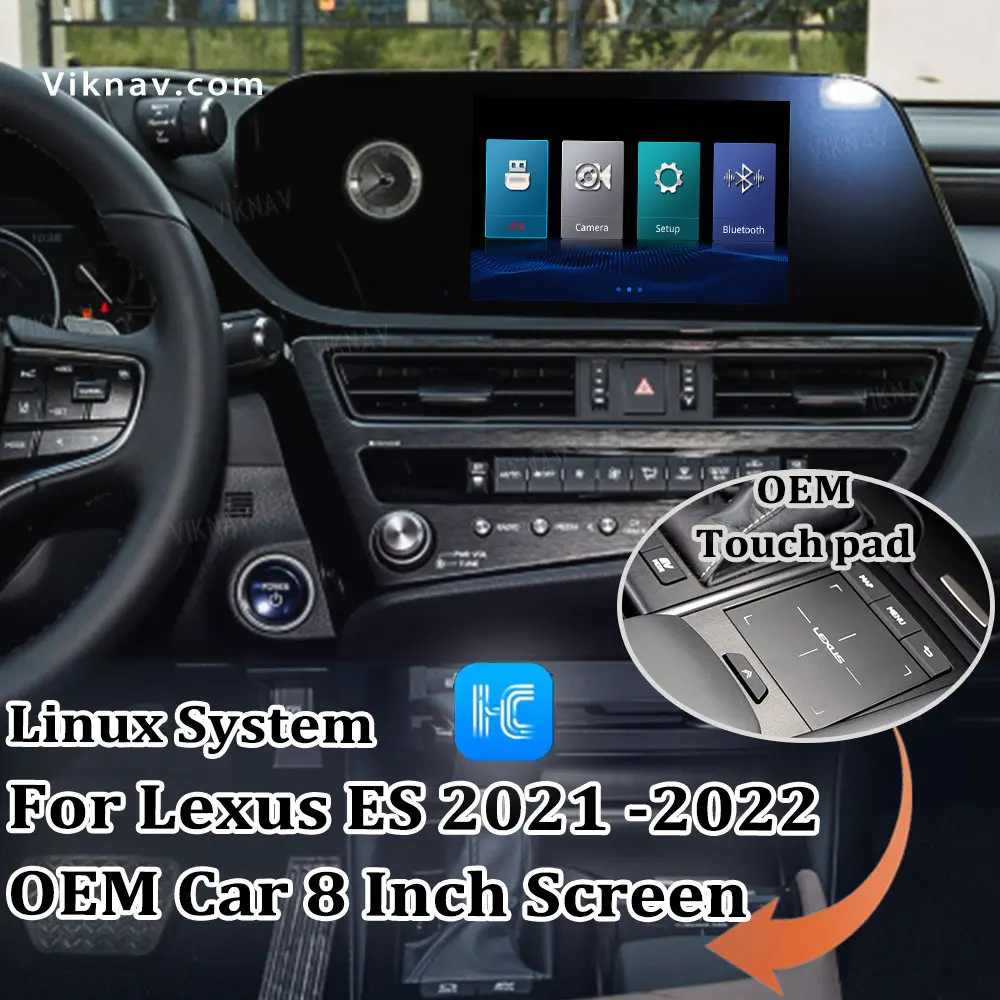 

Viknav Fit For Original Car 8 Inch Screen Linux System For Lexus ES 2021 2022 Wireless Apple CarPlay Android Auto