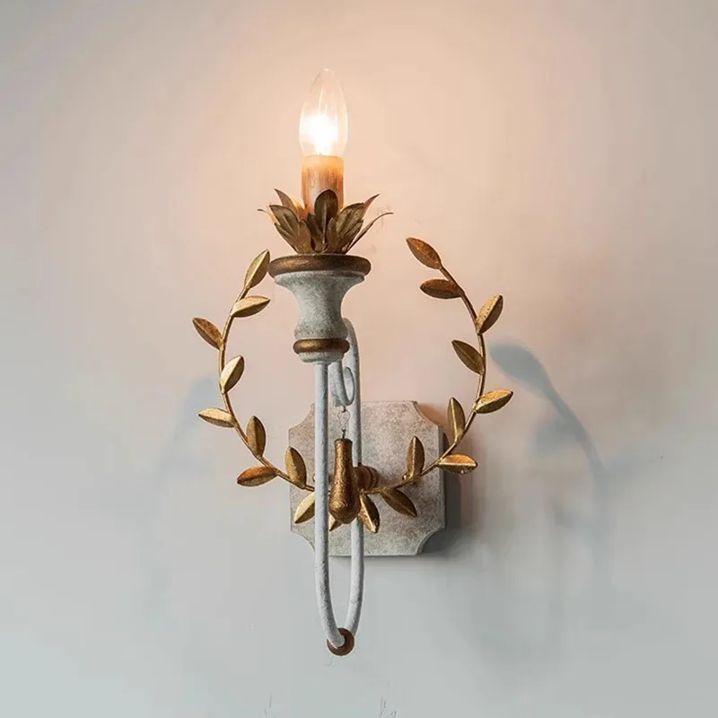 

Vintage Night Wall Lamp Nordic Flower Decorations Luxury Free Shipping Wall Light Hotel Art Decoracion Hogar Living Room Decors