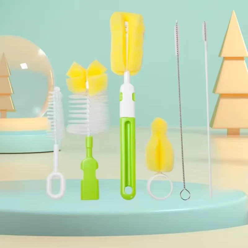 6-piece bottle brush set 360 degree clean