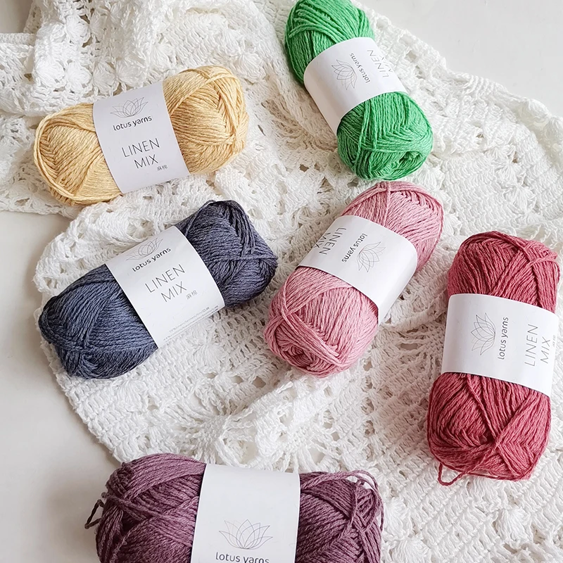 1*50 g Lotus Cotton Linen Spring and Summer Handknitting Yan Soft Yarn 6