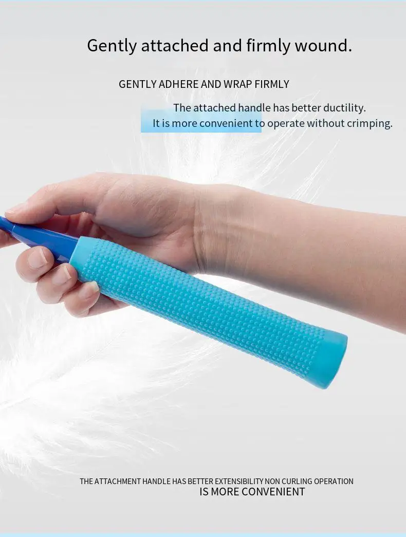 Professional badminton racket silicone handle cover anti slip and wear-resistant hand rubber racket fishing rod handle cover
