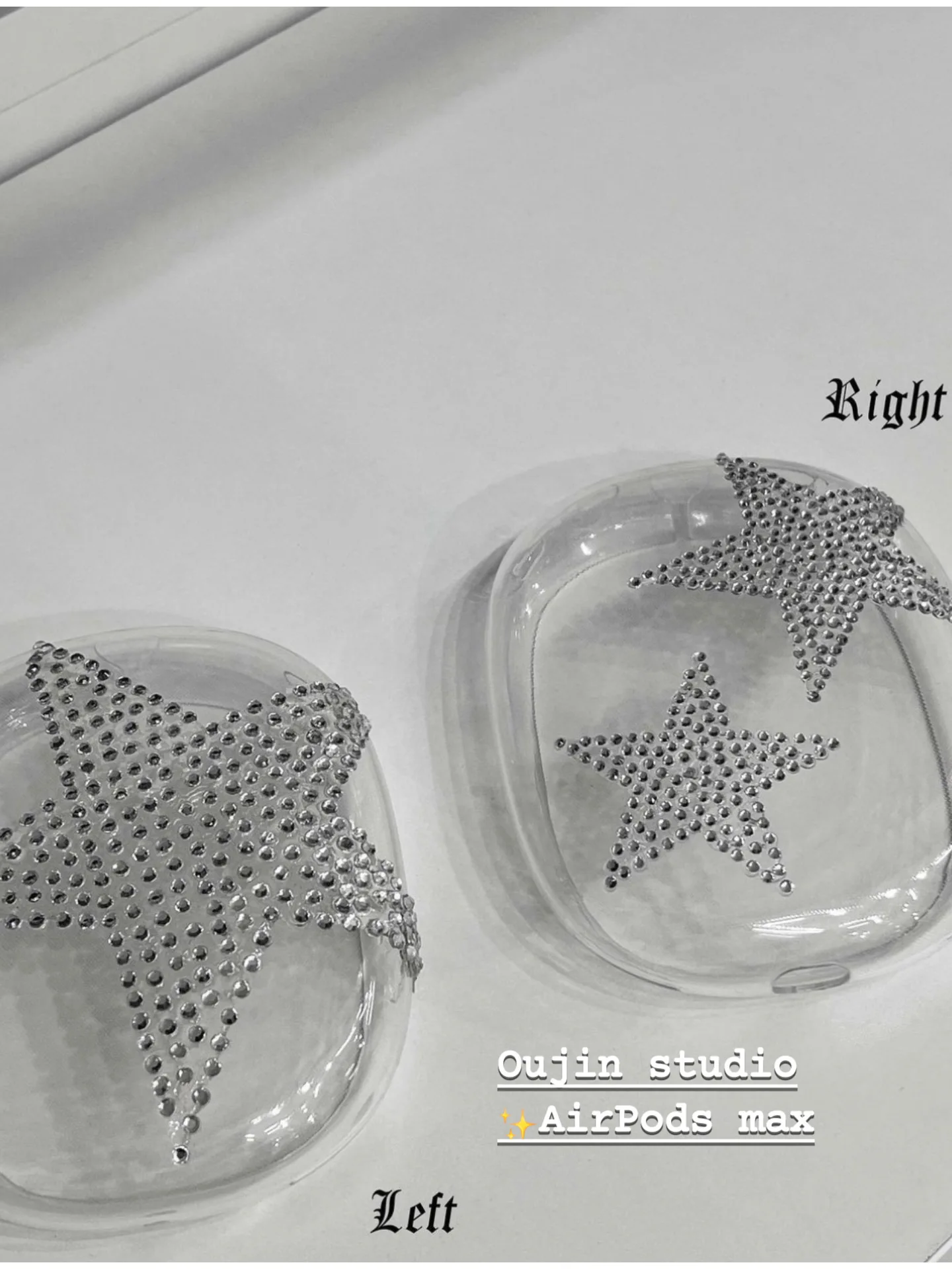 Oujin Studio-único Nicho Fone de Ouvido Case Protetor Soft Case Caseiro Ins Cool Estilo Y2k Adequado para Airpods Max - Image 4