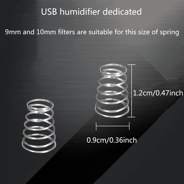10pcs USB Humidifier Dedicated Spring, Atomizer Diffuser Replacement Universal Stainless Steel Small Spring 4