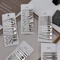 Mixed  Metal Y2K Hair Clips For Women Exquisite Duckbill Clip Girls Hairpins Side Bangs Barrettes Hairclip Hair Accessories 8pcs