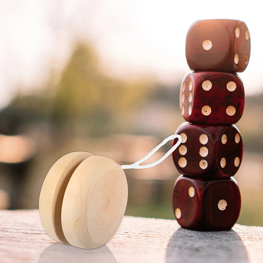 5 Pcs Yoyo Ball Toys Children Yo-yo Balls Playthings DIY Graffiti Gift Wooden Kid educational toys