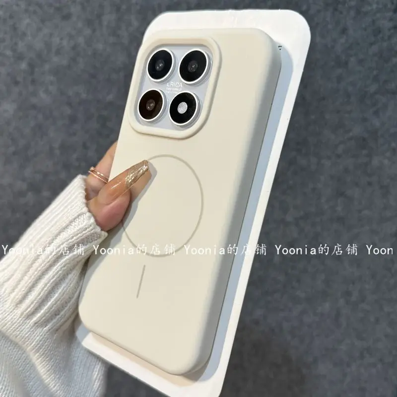 高級液体シリコーン磁気 Magsafe ワイヤレス充電ケース Xiaomi 17 耐衝撃マットバックカバー