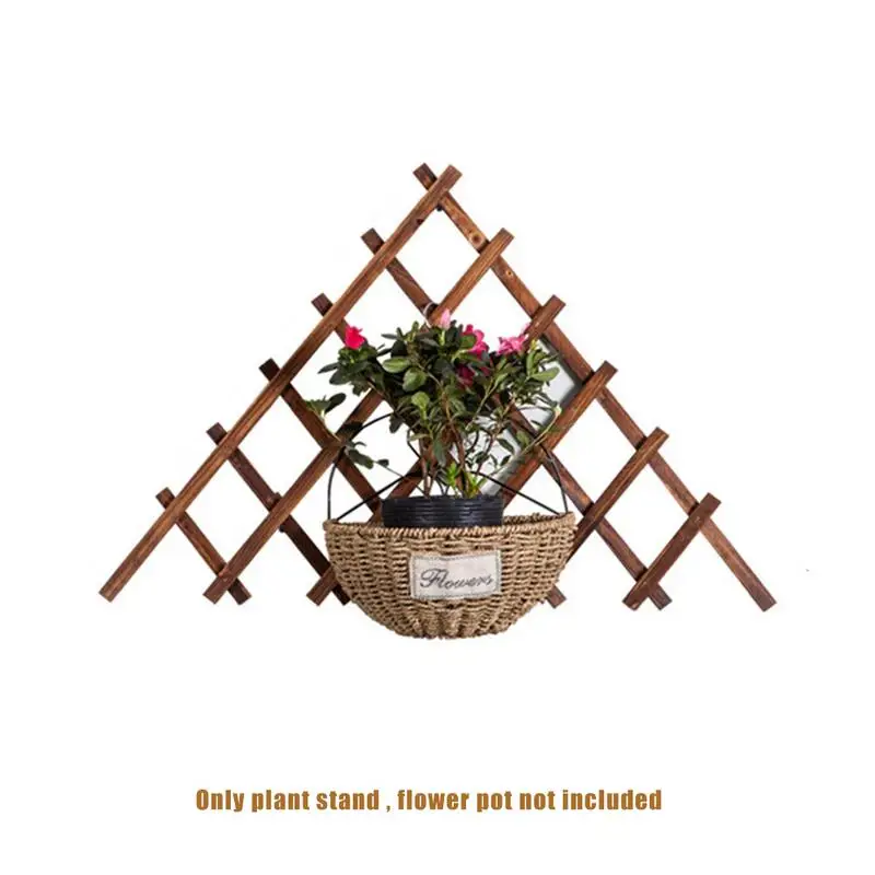 

Wood Lattice Wall Planter Retractable Garden Triangle Fence Anti-corrosion Fence Panels Mesh Fence Plant Support Netting