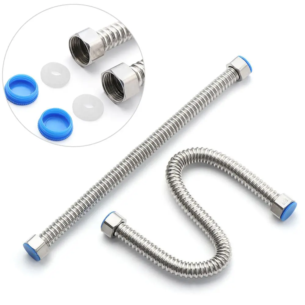 Plumbing Supply Hose 10/30/40/50/60cm Bathroom Faucet Toilet Hose Stainless Steel Corrugated Pipe
