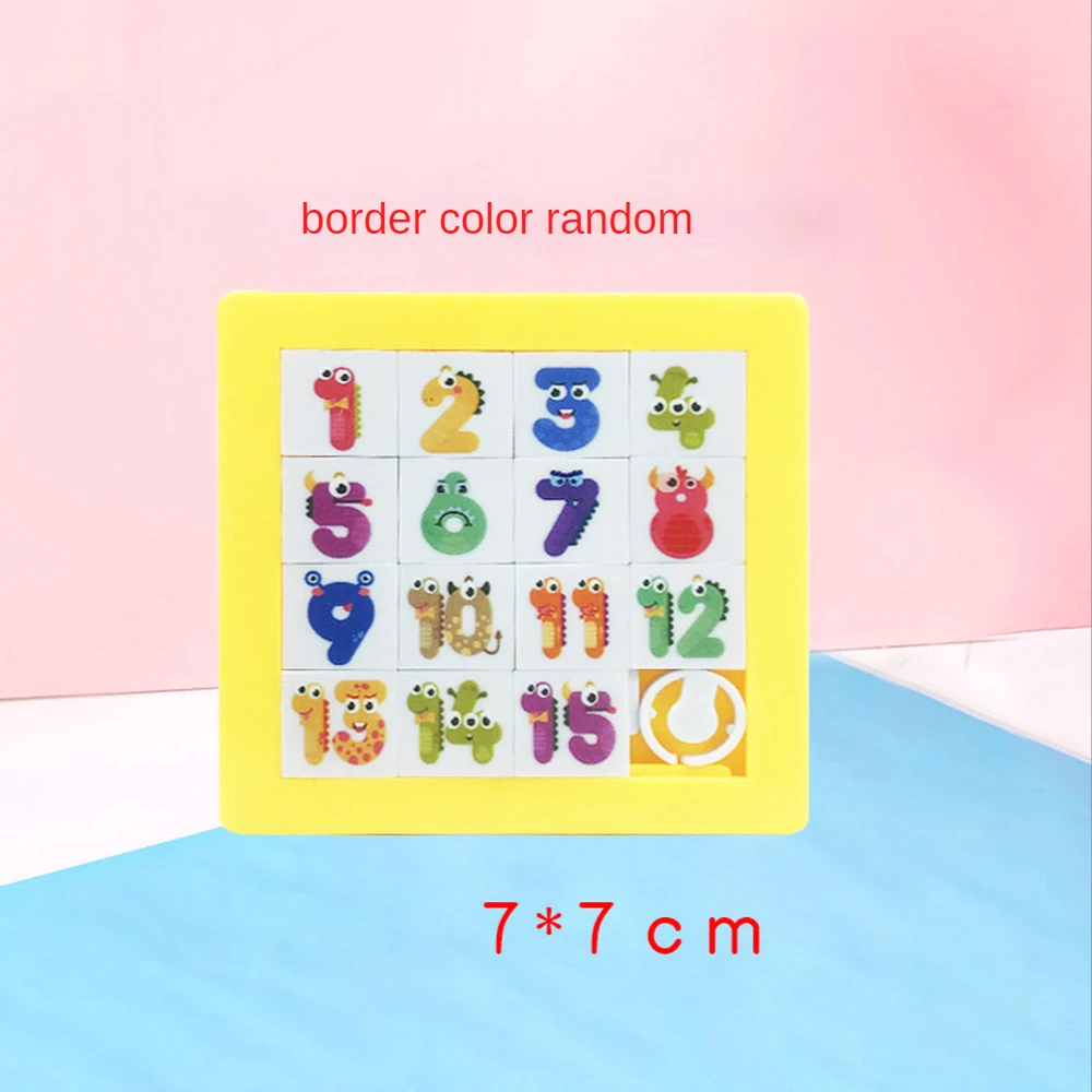 3D Slide Puzzle Plastic Digital Numbers Learning Educational Toys for Children Jigsaw Puzzle Game Kids Toys Birthday Gifts 7*7cm 6