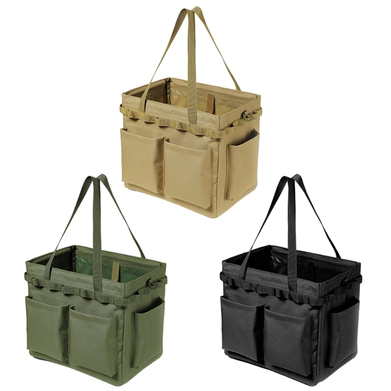 

Picnic Storage Bag Large Capacity Handbag Foldable-Oxford Camping Carry Bag Gift
