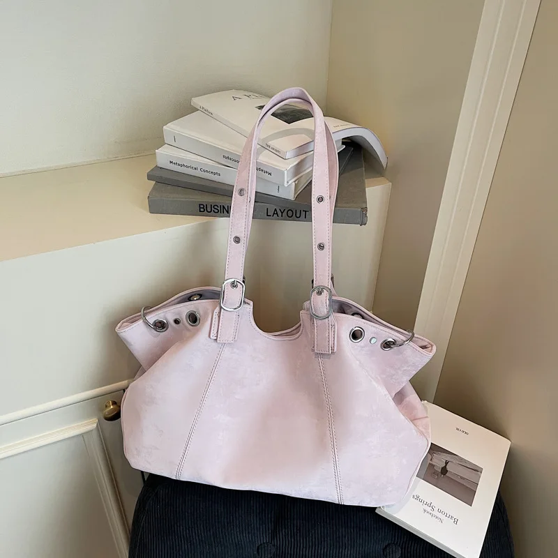 Vintage Large Women's Handbag - Top-Handle Fashion Satchel & Tote Shoulder Bag