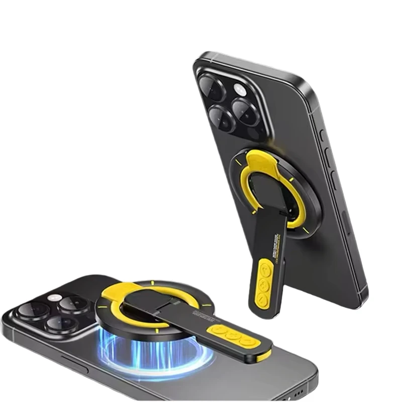 Premium Double-Sided Magnetic Phone Ring Stand with 360° Rotation and Decompression Features