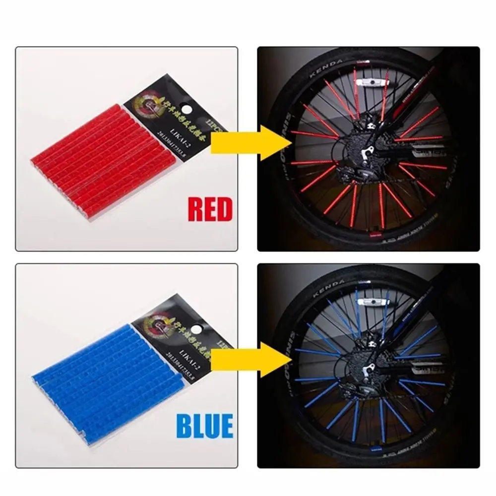 Bike Accessories Cycling Bike Strip Clip Tube Reflective Tubes Clip On Reflectors Bicycle Lights Wheel Rim Spoke
