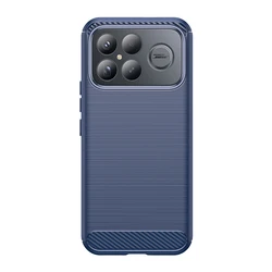 Luxury Shockproof Silicone Brushed TPU Phone Case for Poco F8 Ultra (Blue)