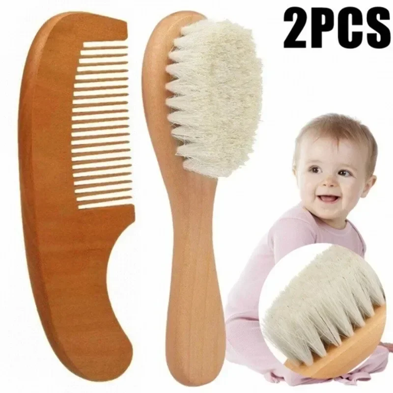 Newborn Baby Soft Wool Hair Brush 1