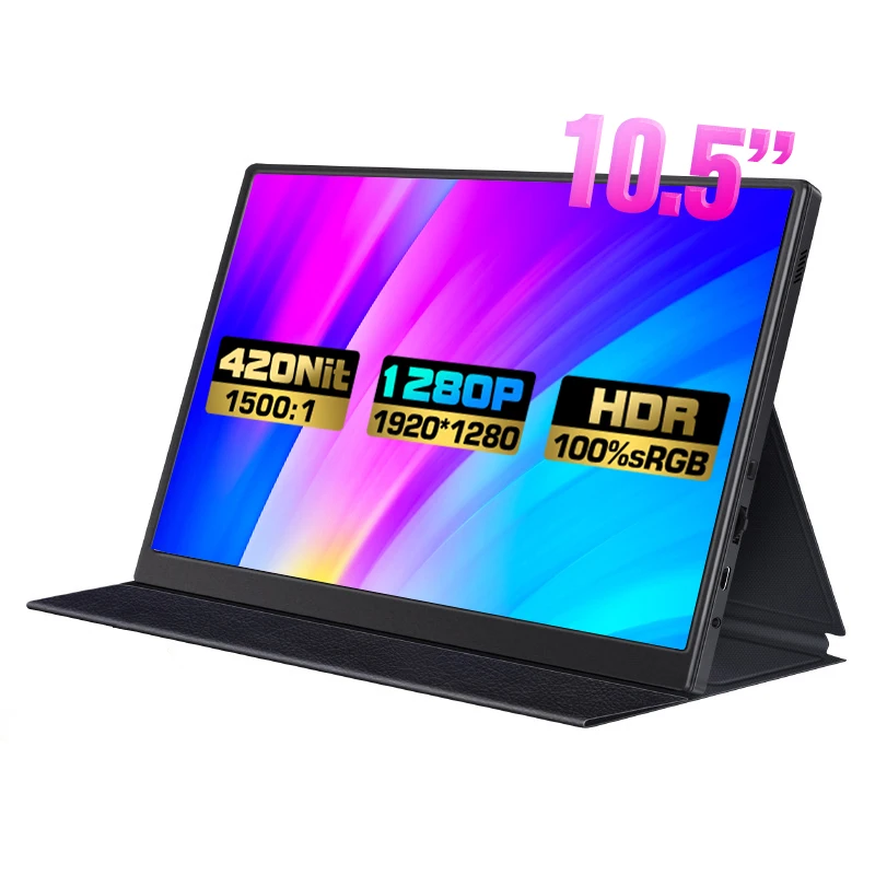 

10.5 Inch 1280P Ultralight Portable Monitor 100%sRGB 420Cd/m² IPS Mobile Display Second Screen For PC Laptop Xbox PS4/5 Switch