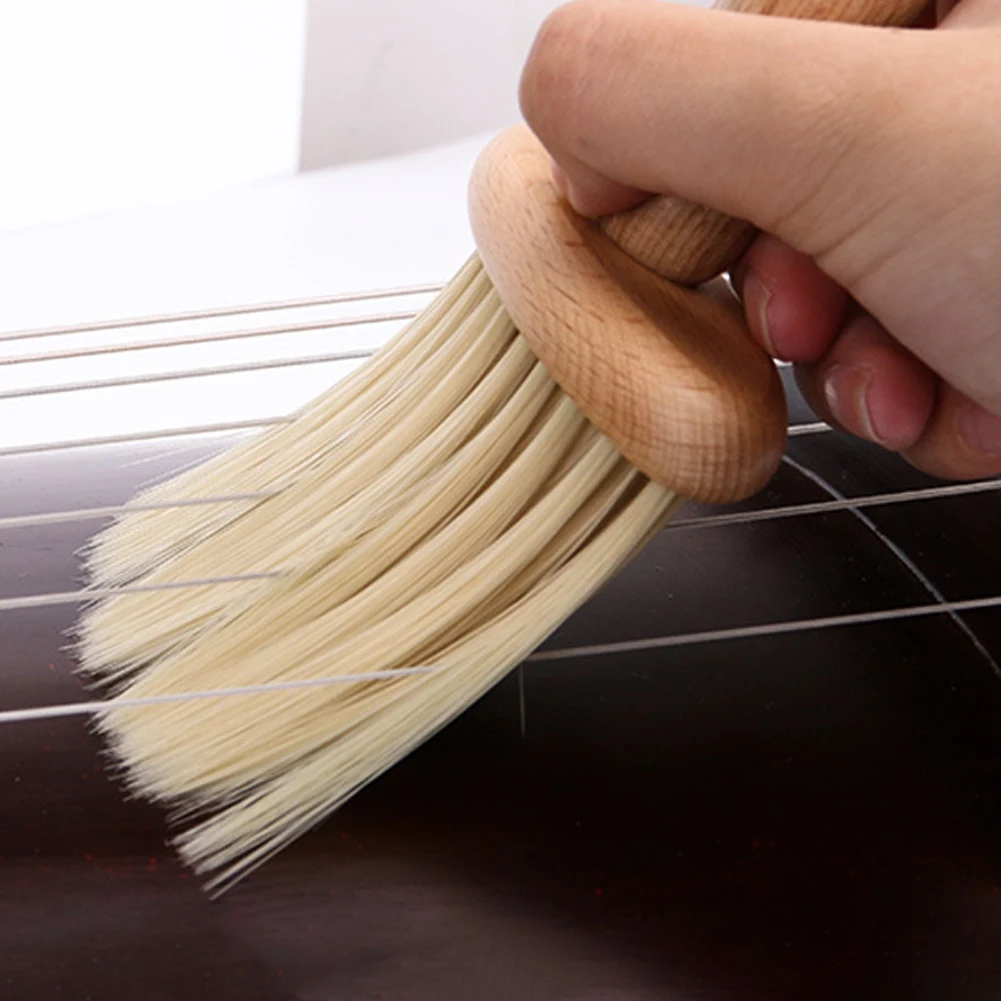 ViolinCleaningBrushWoodenHandheldCleanerDustRemovalBristle