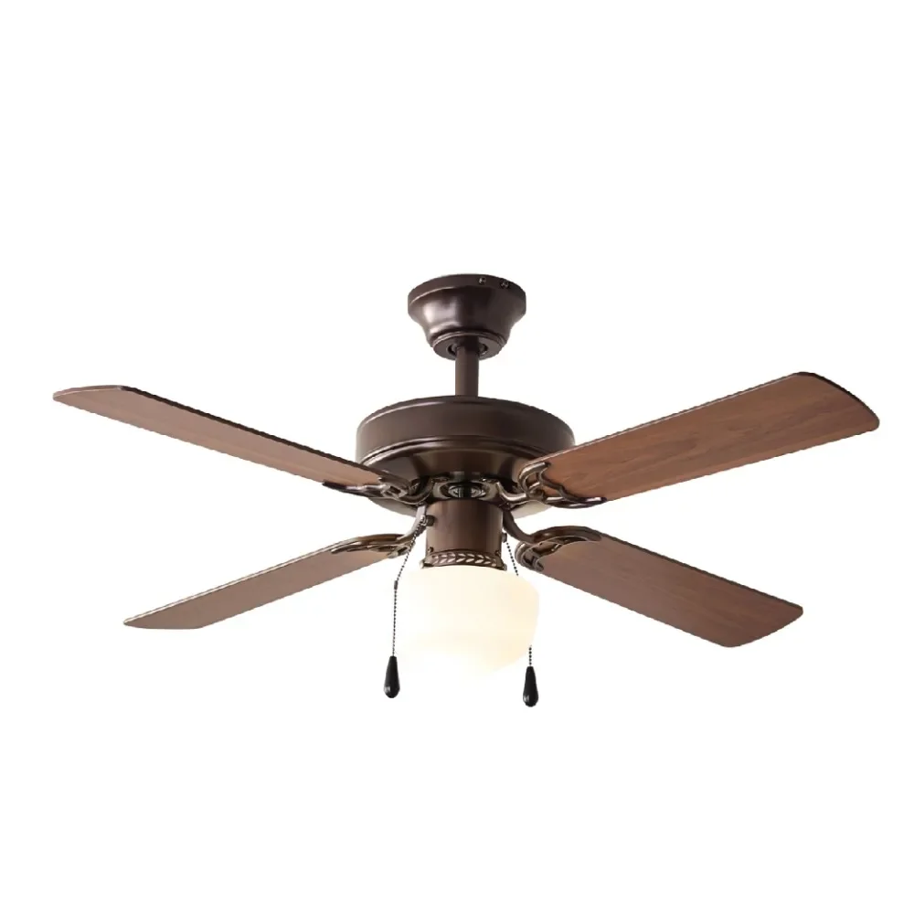 

42 inch Downrod Ceiling Fan with Light Kit, Bronze, 4 Blades, Reverse Airflow