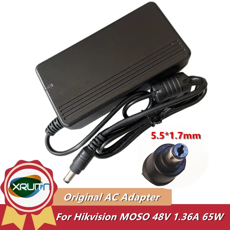 Genuine MOSO MSIP-REM-MSP-Z1360IC AC Adapter Charger 48V 1.36A MSP-Z1360IC48.0-65W For HIKVISION Video Recorder POE Power Supply