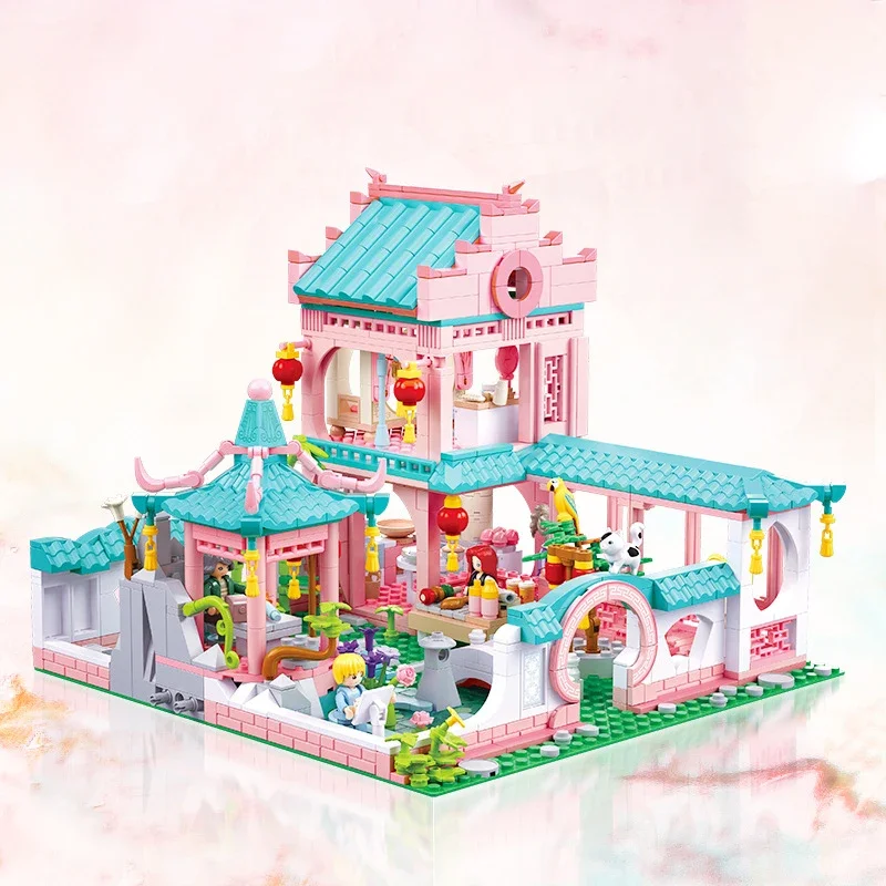 Creative House Villa Architecture Cottage Model Building Blocks ,City Diy Friends For Girls Set Mattoni Giocattoli Mattoni Compatibili