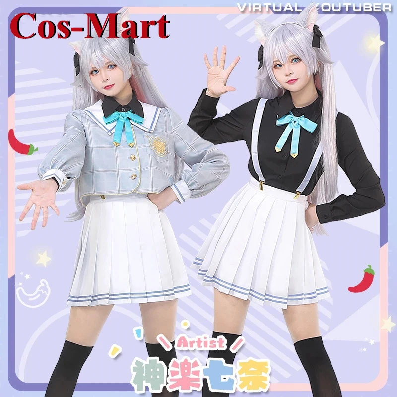 

Cos-Mart Anime Vtuber Kagura Nana Cosplay Costume Artist Sweet Lovely Sailor School Uniforms Activity Party Role Play Clothing