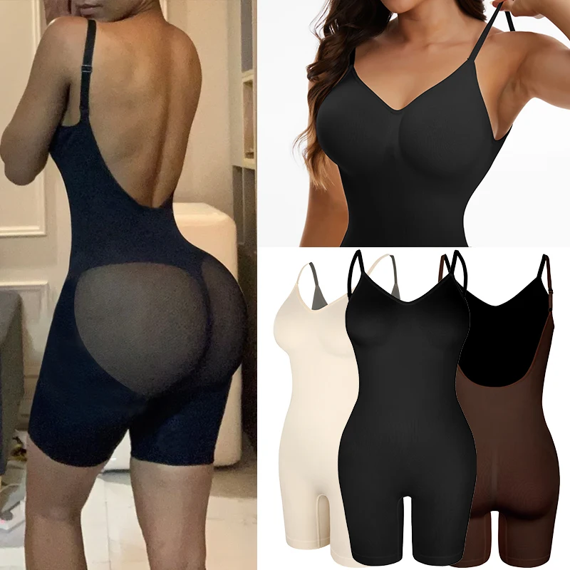 

Women Seamless Bodysuit Slimming Shapewear Modeling Straps Low Back Waist Trainer Underwear Backless Sexy Fajas Colombiana