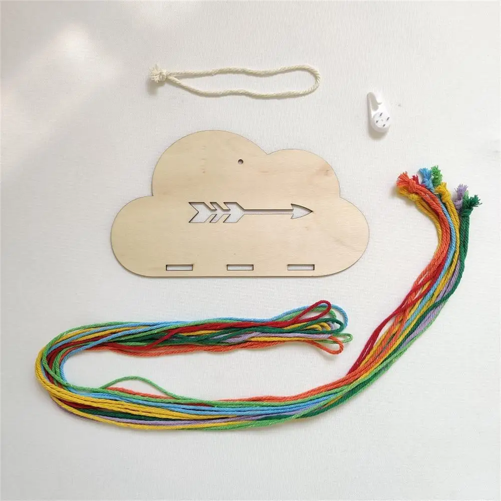 DIY Hairpin Storage Cotton Line Cloud Headband Organizer Decorative Wall Mounted Hair Clip Hanger Large Capacity Hair Bow Holder 3