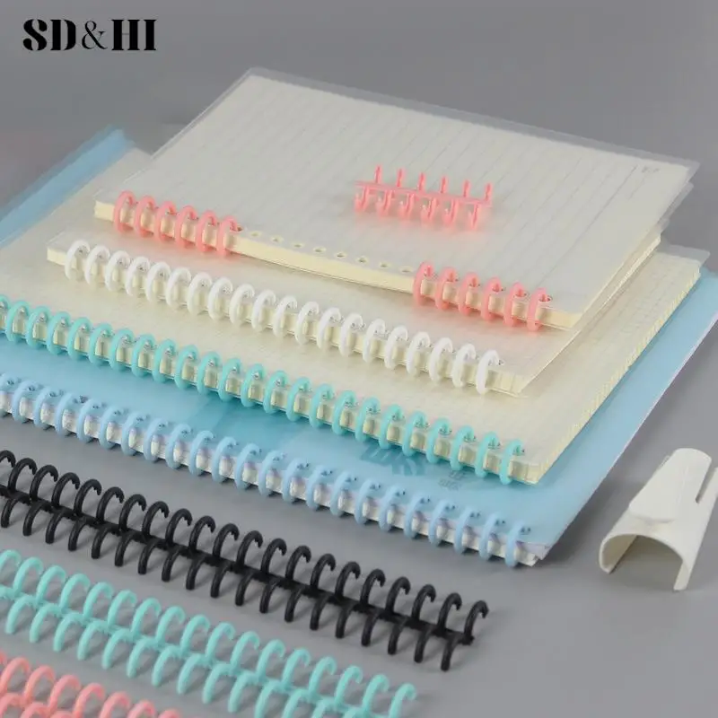 1PC Plastic Loose Leaf Binders Ring Binding A4 A5 A6 A7 B5 papers For DIY Paper Notebook