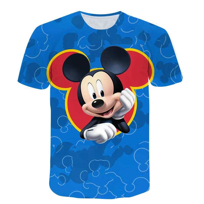 Disney Kids T-Shirt Mickey Mouse Cartoon Girls TShirt Short Sleeve Children Streetwear O-Neck Pullover Child Boys Loose Tee Tops cheap t shirts