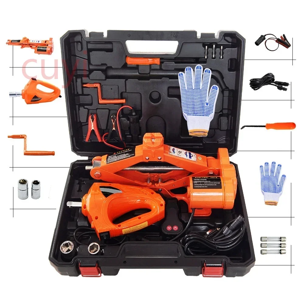 

FIREEGG Hot Sale Car Jacks 12V【2Ton】Jack Electric Car Jack and Electric Impact Wrench for Vehicle Lift Jack Tool Set Universal